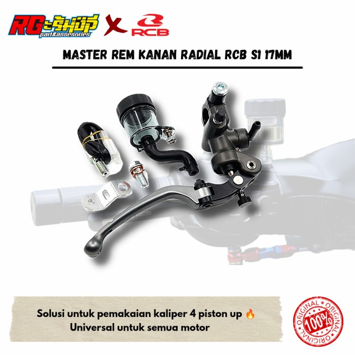 Jual master rem kanan rcb racing boy radial S1 17mm CBR ninja 250 GSX ...