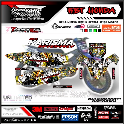 Jual DECAL STIKER RBT KARISMA HONDA CARTOON kekinian⭐ BEBEK TRAIL MODIF ...
