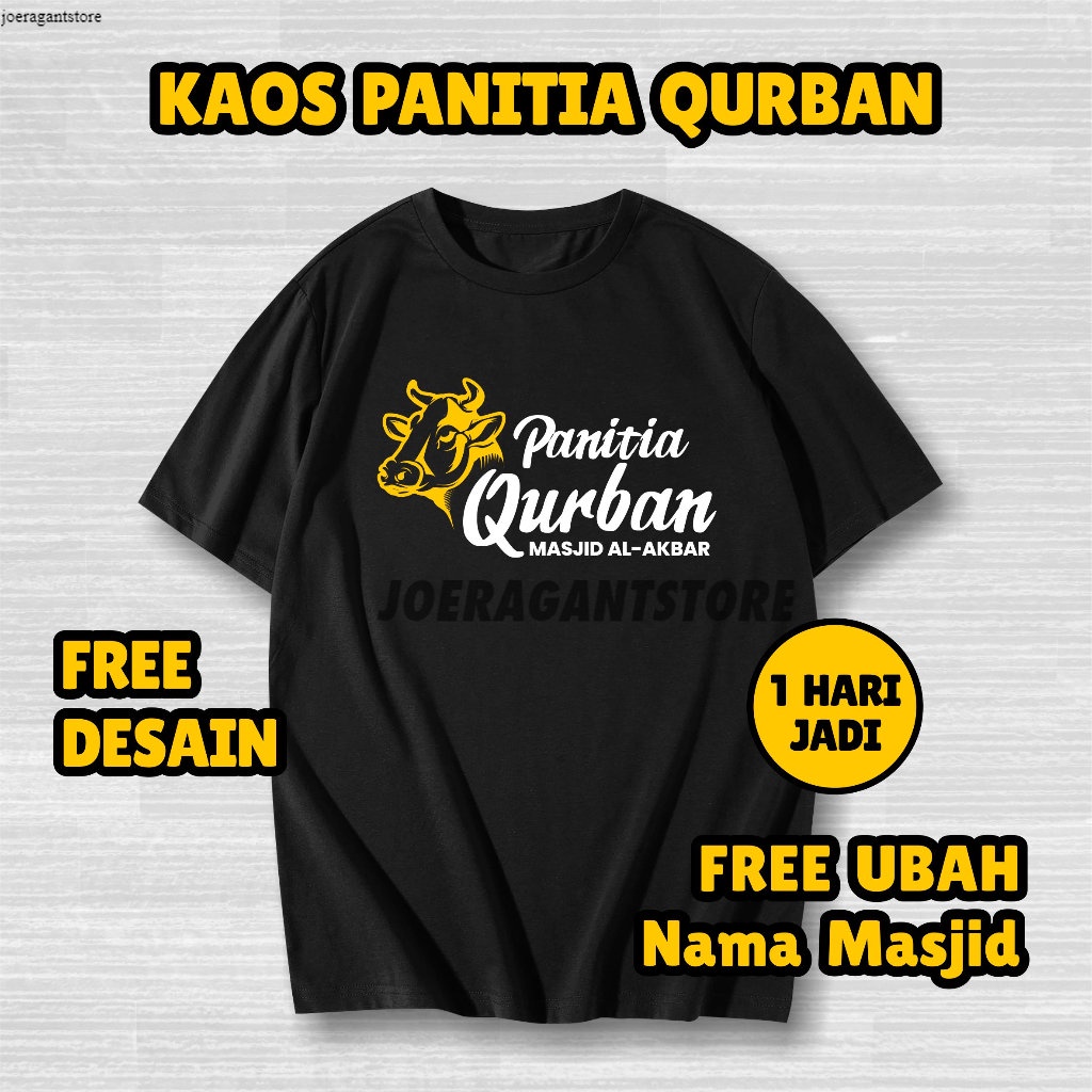 Jual Kaos Custom Panitia Qurban Bebas Ganti Nama Masjid | Shopee Indonesia