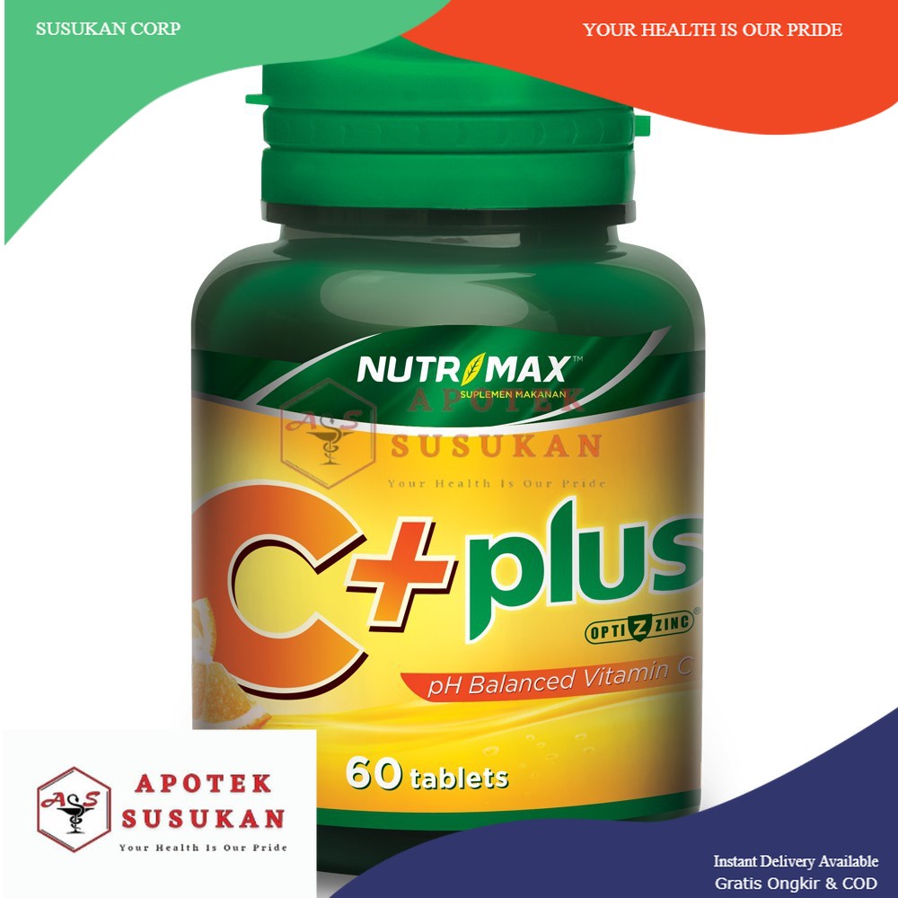 Jual Nutrimax C+ Plus pH Balanced Vitamin C - 60 Tablets | Shopee Indonesia