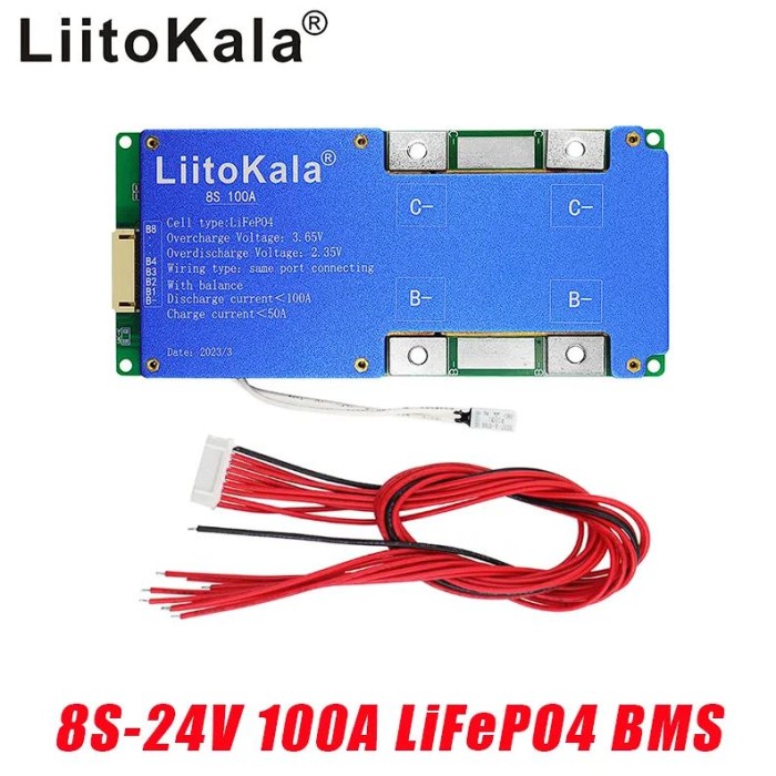 Jual Liitokala BMS Lifepo4 8s 24v 100a BMS Baterai Lifepo4 24V | Shopee ...