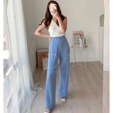 Davelline • Celana Kulot Knit Berkualitas Kinan Knit Pants Premium