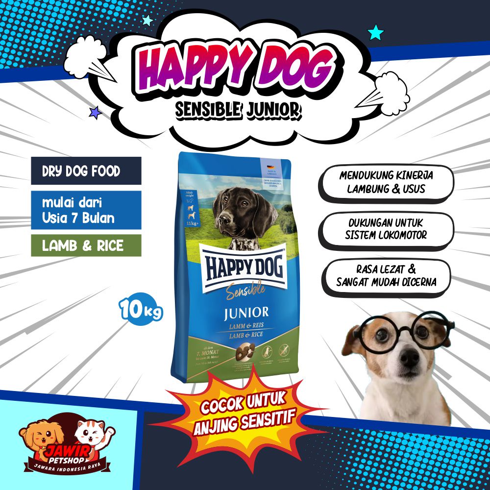 HAPPY DOG Sensible Junior ラム & ライス 10kg 楽天市場】ハッピードッグ ヤング センシブル ジュニア ラム＆ライス
