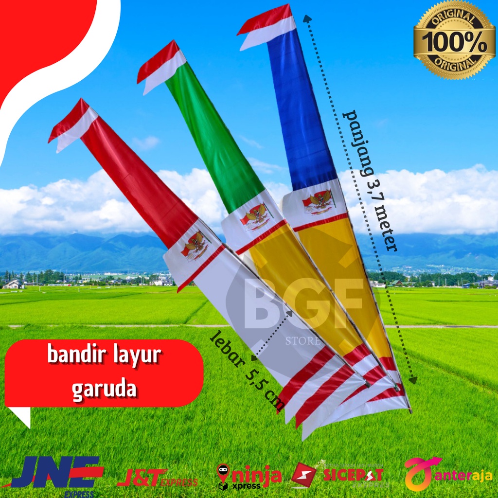 Jual Spesial Kemerdekaan Agustus Bendera Umbul Umbul Bandir Layur Jumbo Garuda Tengah