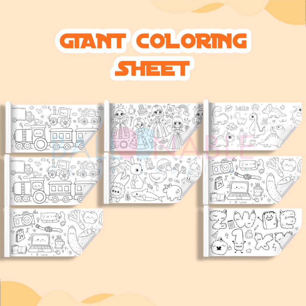 Jual HappyBalloon [ Mainan Edukasi ] Poster Mewarnai Jumbo Untuk Anak ...
