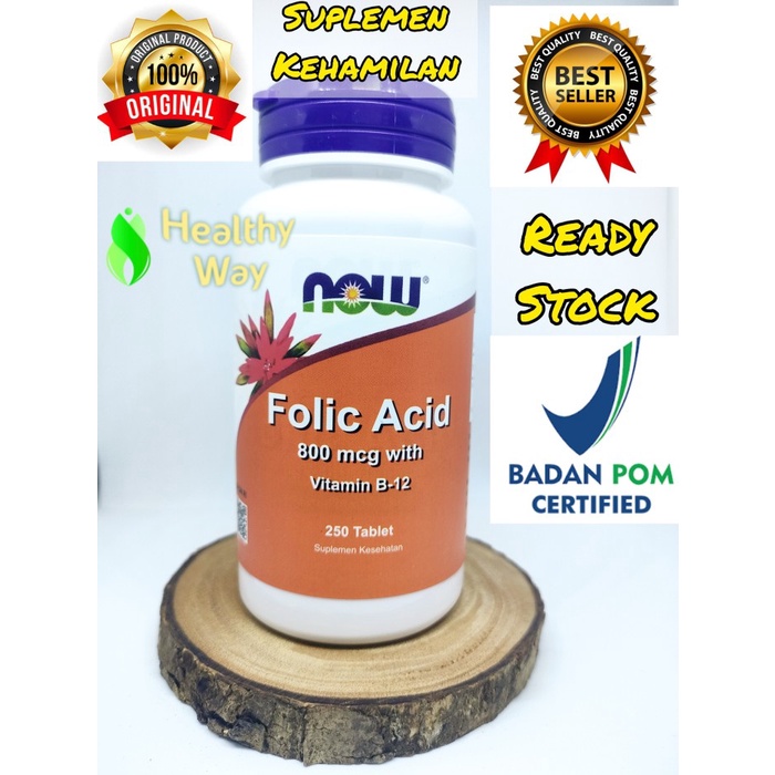 Jual Now Foods Folic Acid Mcg With Vitamin B Isi Tablet Ori Bpom Shopee Indonesia