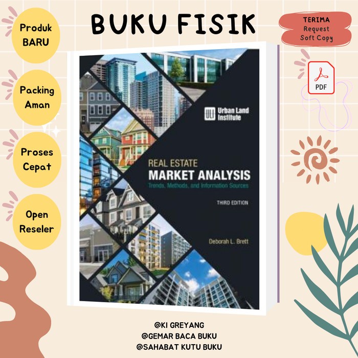 Jual BUKU REAL ESTATE MARKET ANALYSIS THIRD EDITION DEBORAH L. BRETT