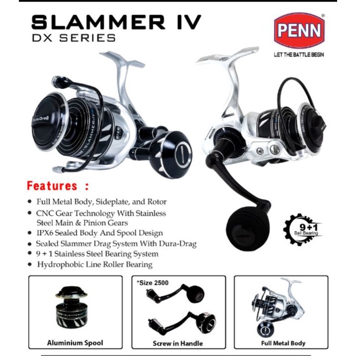 Penn Slammer Reel PENN SLAIV6500DX Slammer IV DX Spinning Reel