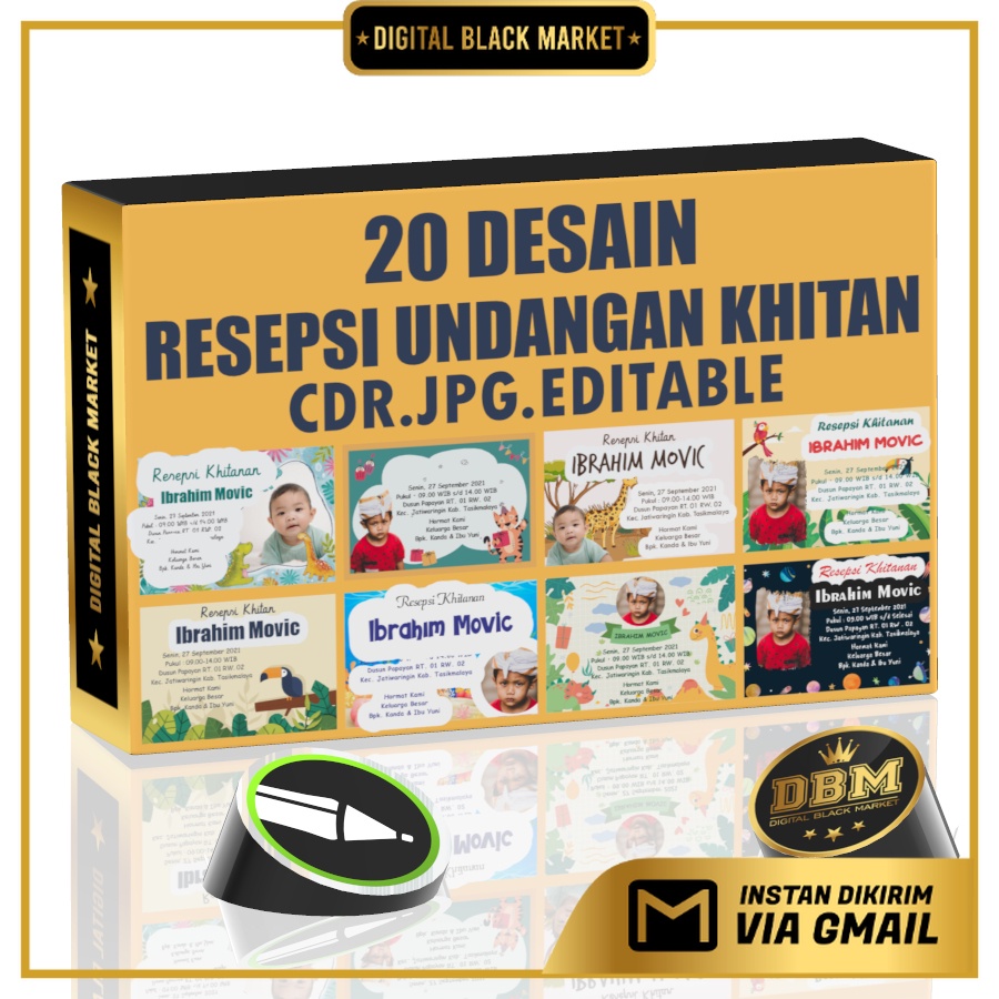 Jual 20 Desain Undangan Khitanan Resepsi V15 Shopee Indonesia 8849