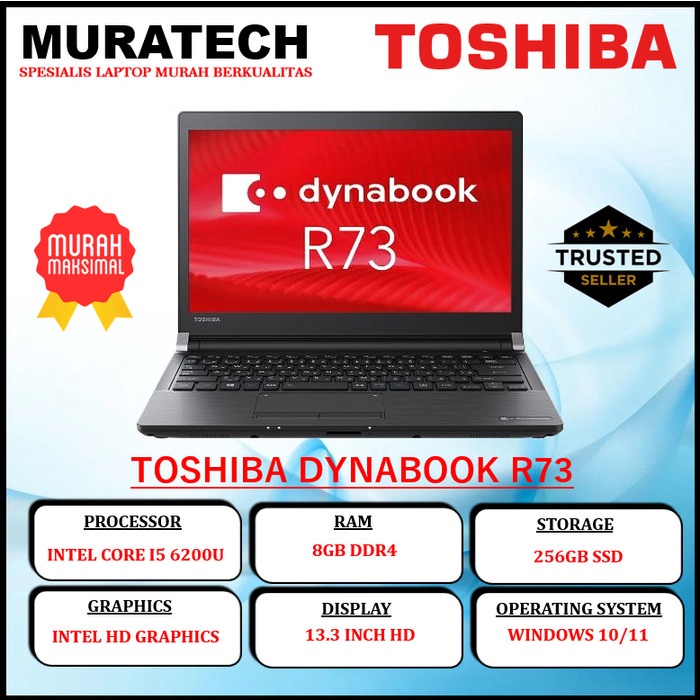 Jual Laptop Toshiba Dynabook R73 i5 6200U Ram 8GB SSD 512GB 13.3