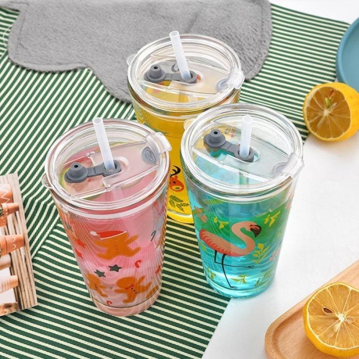 Jual Gelas Cup Kaca Aesthetic Plus Sedotan Gelas Mug Tumbler Gelas Cup Shopee Indonesia 0190