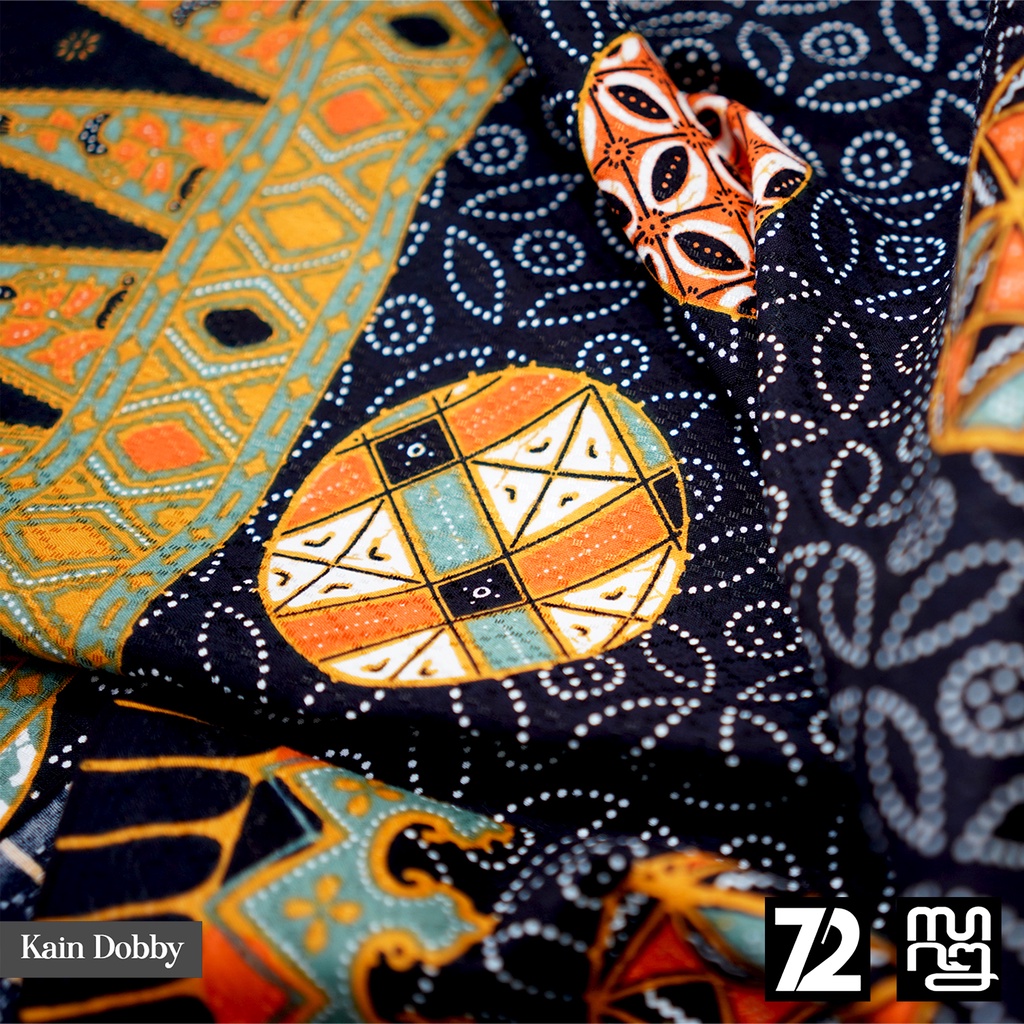 Jual Kain Batik Premium Bahan Dobby Dobi Dobbi Dolbi Motif Kontemporer Modern Warna Orange