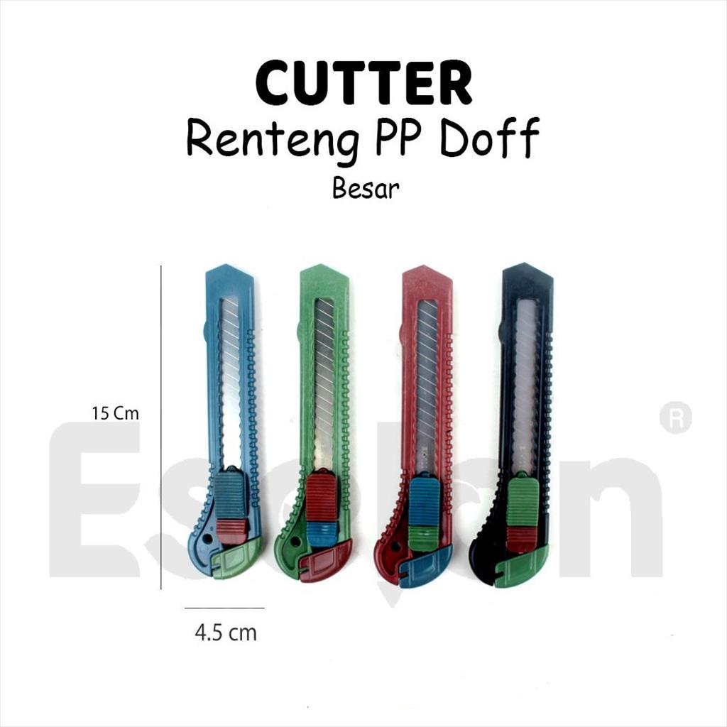 Jual 12buah Pisau Cutter Renteng Besar Doff / 1 Renteng Cutter Besar PP ...