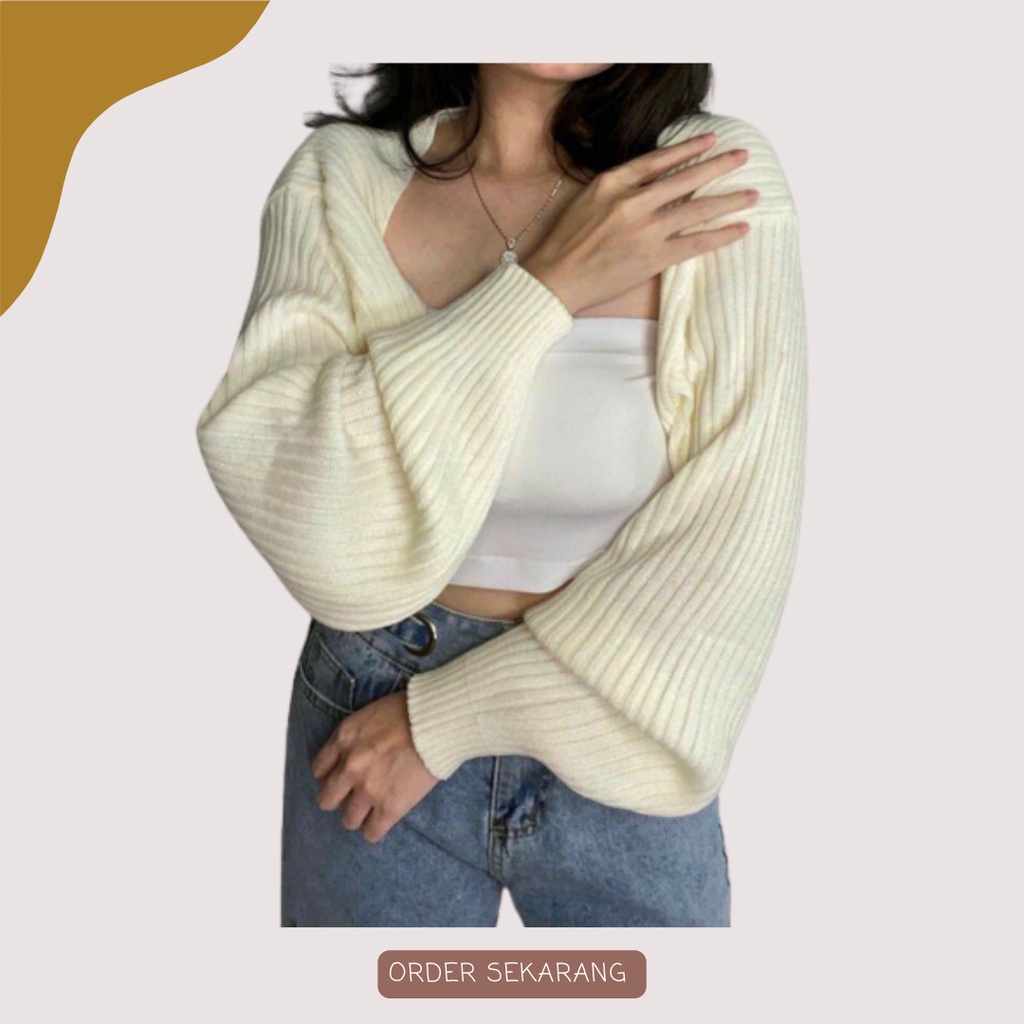 Jual Rjt Liam Oversize Crop Cardigan Shopee Indonesia