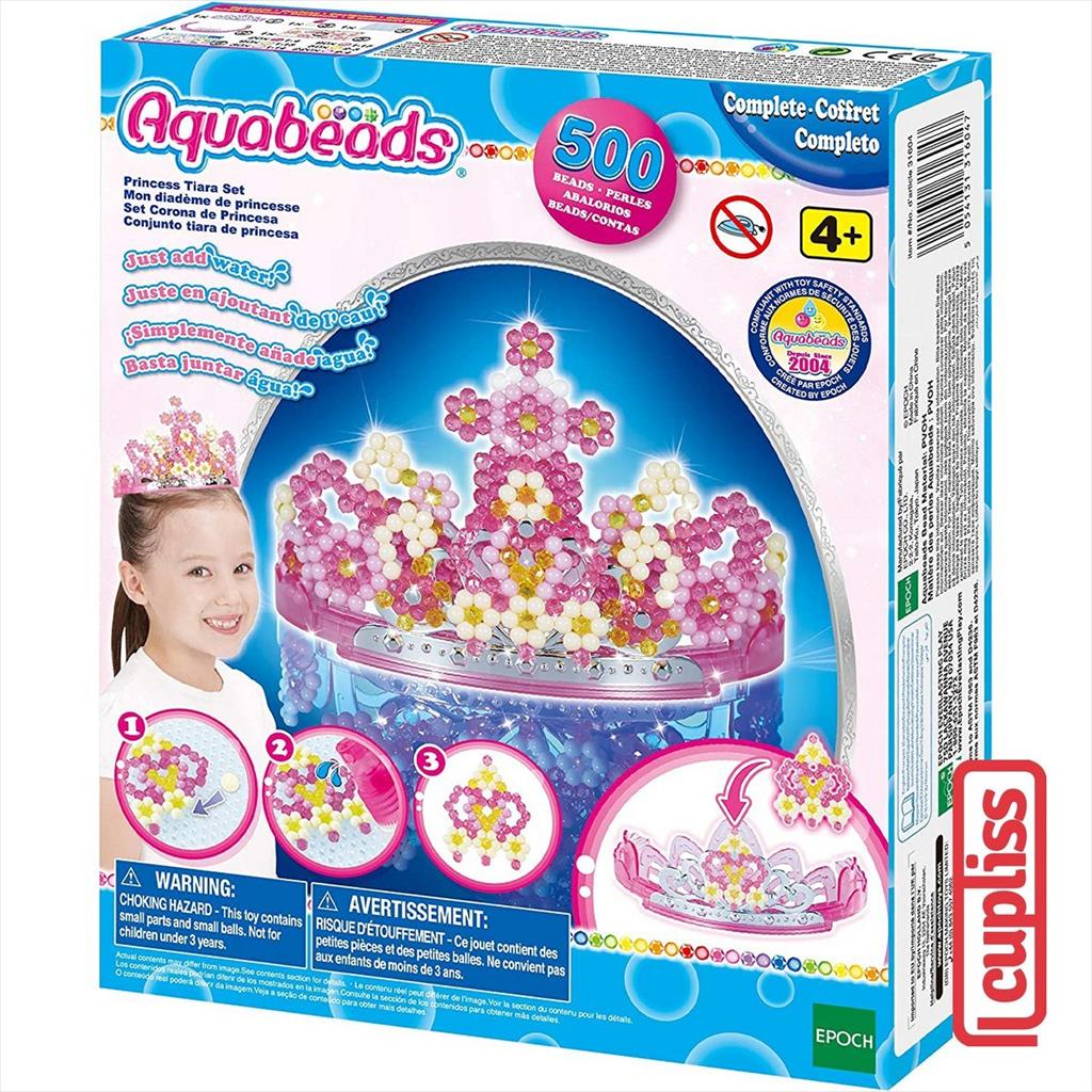 Aquabeads 31604 Kit Elegante Tiara - Set Creativo Per Creare E Indossare Una Tiara Di Perline, Oltre 500 Pezzi, Dai 4 Anni
