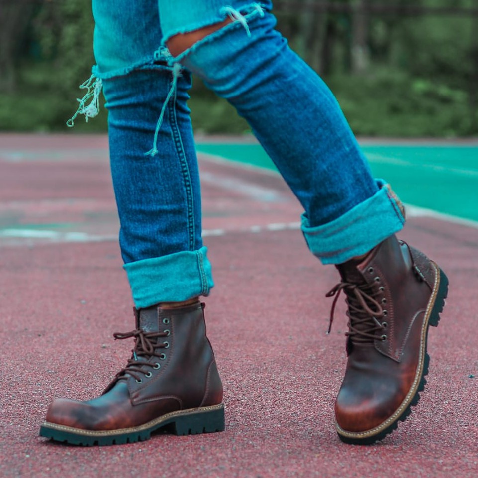 Jual Boot pria terbaru- Sepatu Boots Pria Klasik Safety Ujung Besi ...