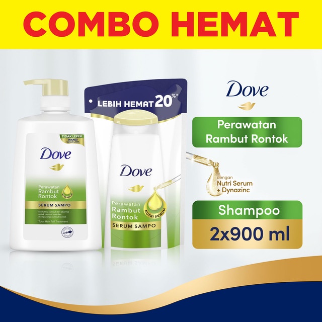 Jual Buy Dove Shampoo Perawatan Rambut Rontok 900ml + Dove Shampoo ...