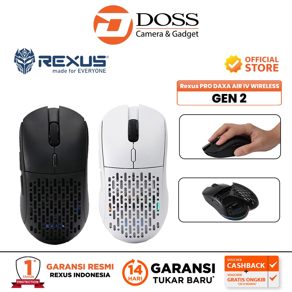 Jual Rexus Pro Daxa Air Iv Wireless Gen Mouse Daxa Air Shopee Indonesia