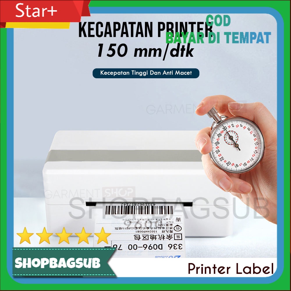 Jual Printer Thermal Label Barcode Pengiriman USB Bluetooth Cetak