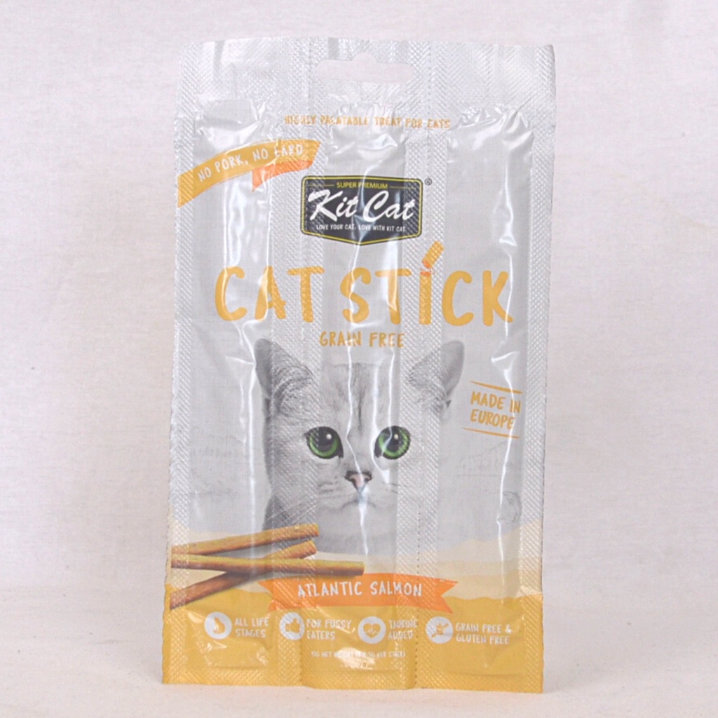 Jual KITCAT Snack Kucing Cat Stick Atlantic Salmon 15gr | Shopee Indonesia