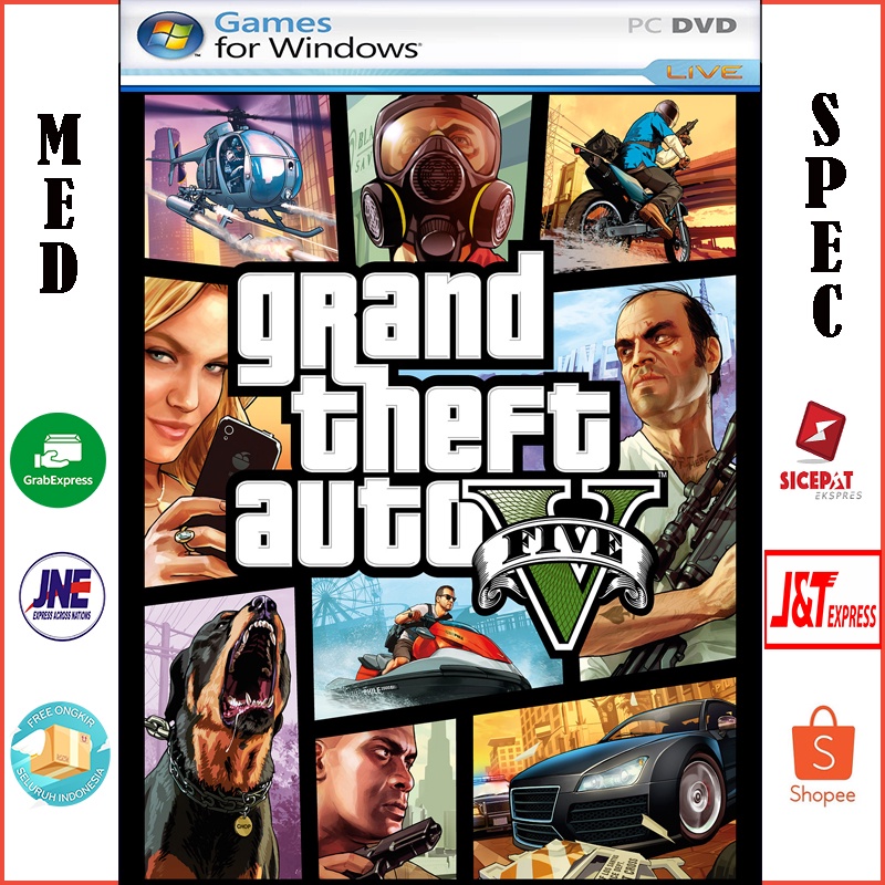 Jual GRAND THEFT AUTO V PC/ GTA V GTA 5 PC GAME/DVD GAME GAMING LAPTOP