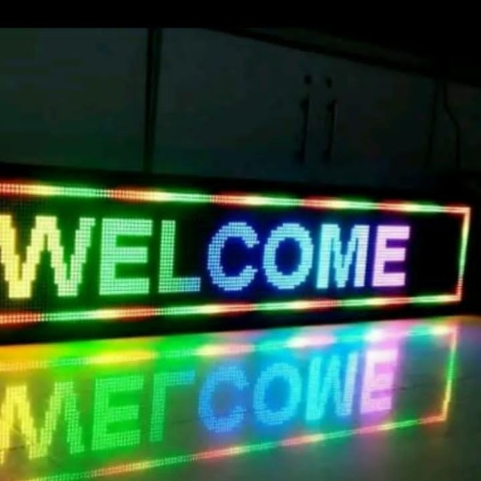 Jual Huruf Berjalan Running Text Raning Teks WiFi P10 RGB Full Color 1 ...
