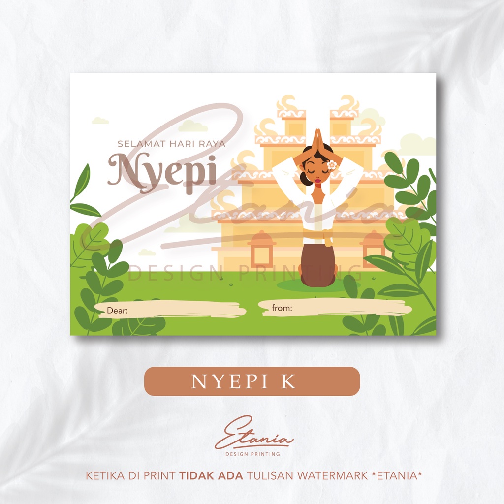 Jual Kartu Ucapan Nyepi Hari Raya Nyepi Greeting Card | Shopee Indonesia