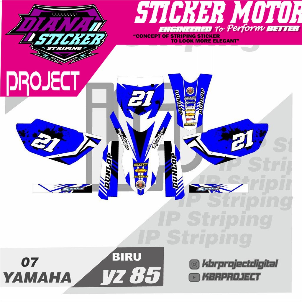 Jual (cod) stiker motor – striping yz 85 - motor yamaha- motor ...