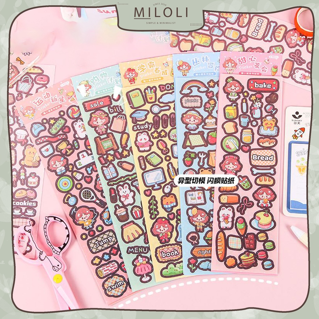 Jual [MILOLI] 2Pcs STICKER ADVENTURE FOOD SERIES Deco Aesthetic PET ...