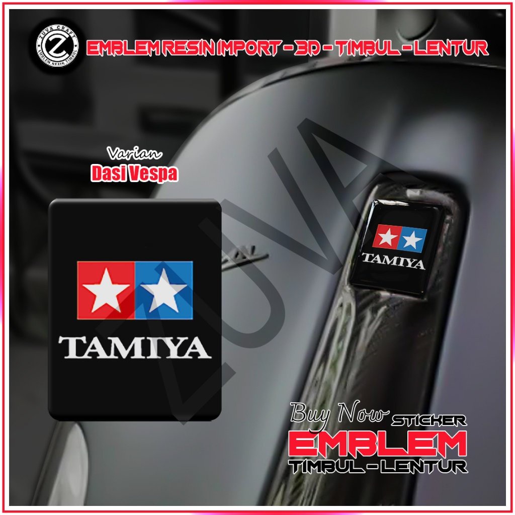 Jual Stiker Emblem Vespa Logo Tamiya Hitam Emblem Timbul Stiker Vespa Dasi Vespa Vespa Resin