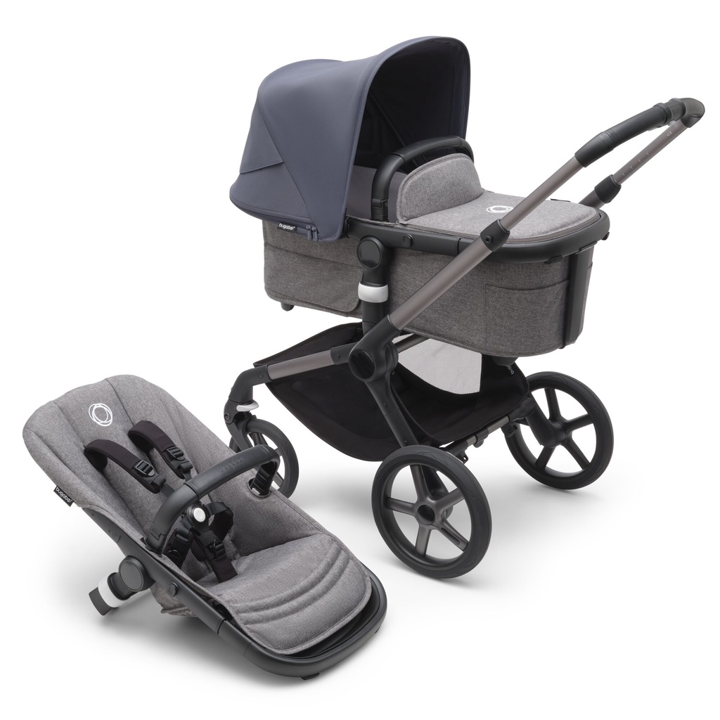 Jual Bugaboo Fox5 Complete Stroller Grey Blue Stroller Bayi Biru Shopee Indonesia