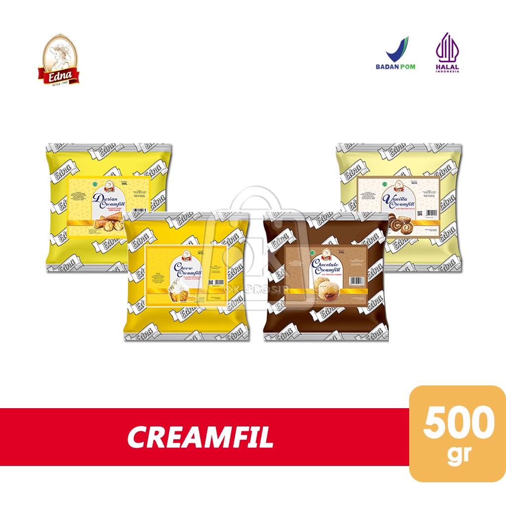 Jual Creamfil Cream Filling EDNA / Krim Isian Roti (500 gr) | Shopee ...