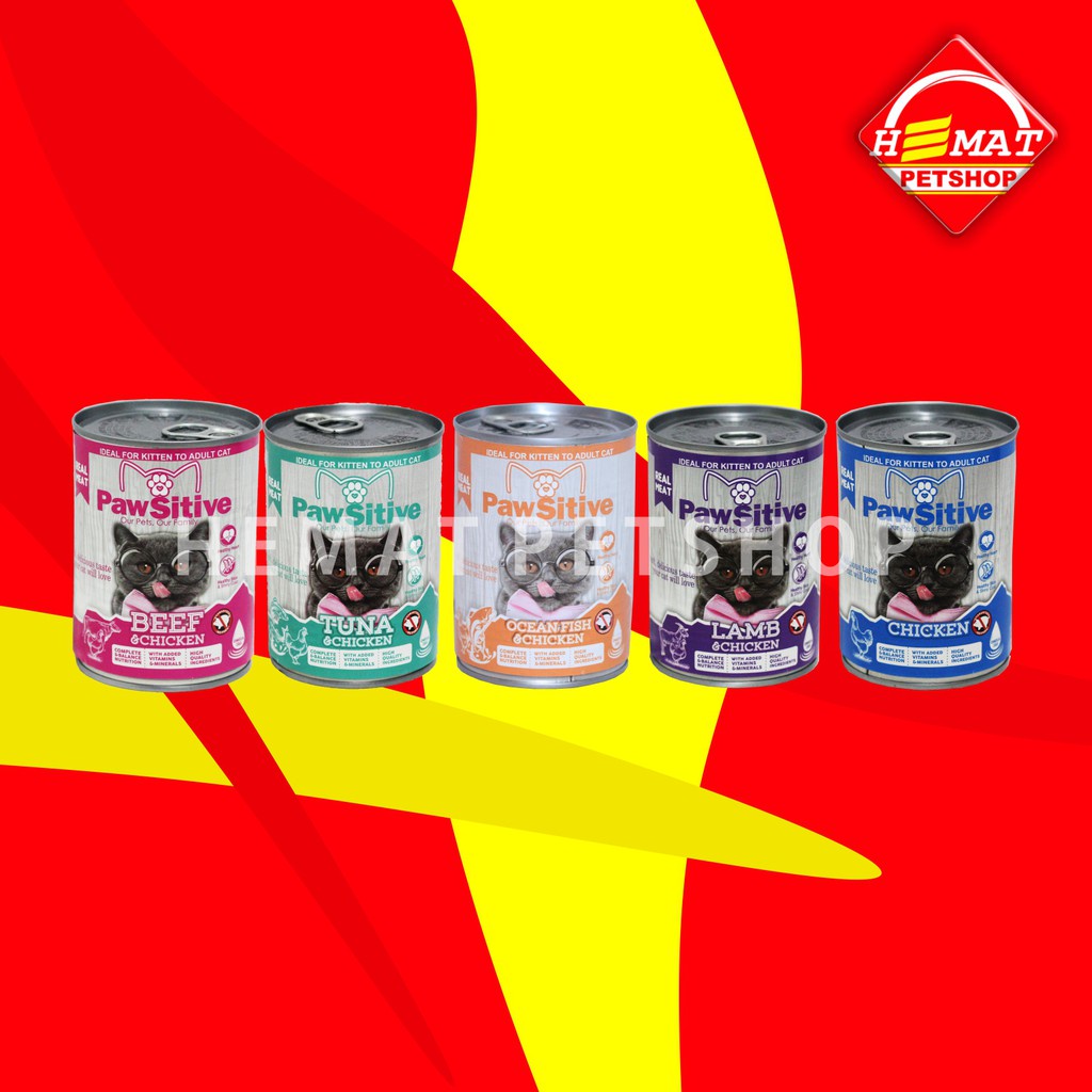 Jual Pawsitive Makanan Basah Wet Food Anak Kucing Dewasa Kaleng 380 ...