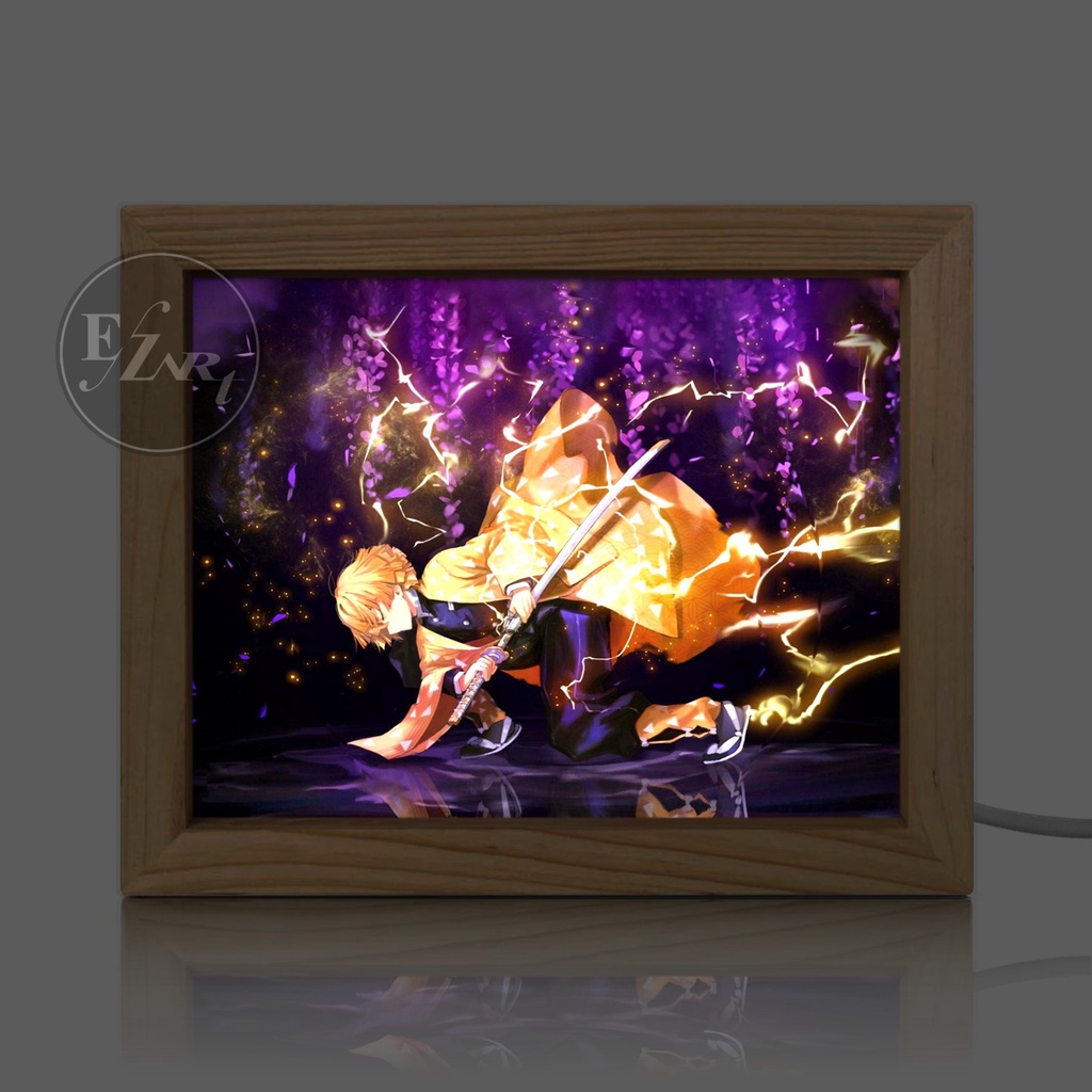 Jual Light Painting Art Seri Anime Demon Slayer LED Frame Bingkai Lampu ...