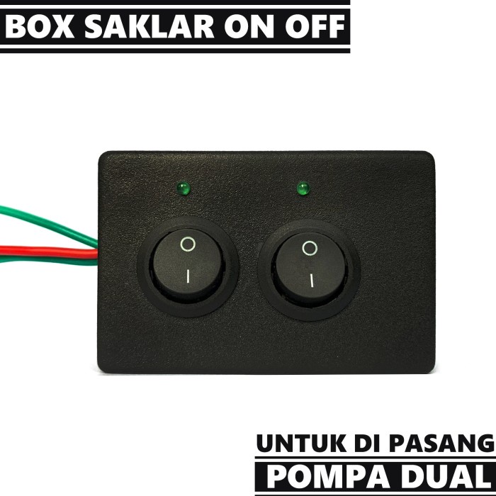 Jual Box Saklar On Off untuk Pompa Dual - dilengkapi 2 Saklar dan 2 LED ...