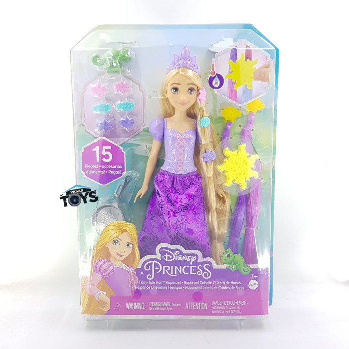 Jual Disney Princess Color Changing Hair Rapunzel Doll Original Mattel ...