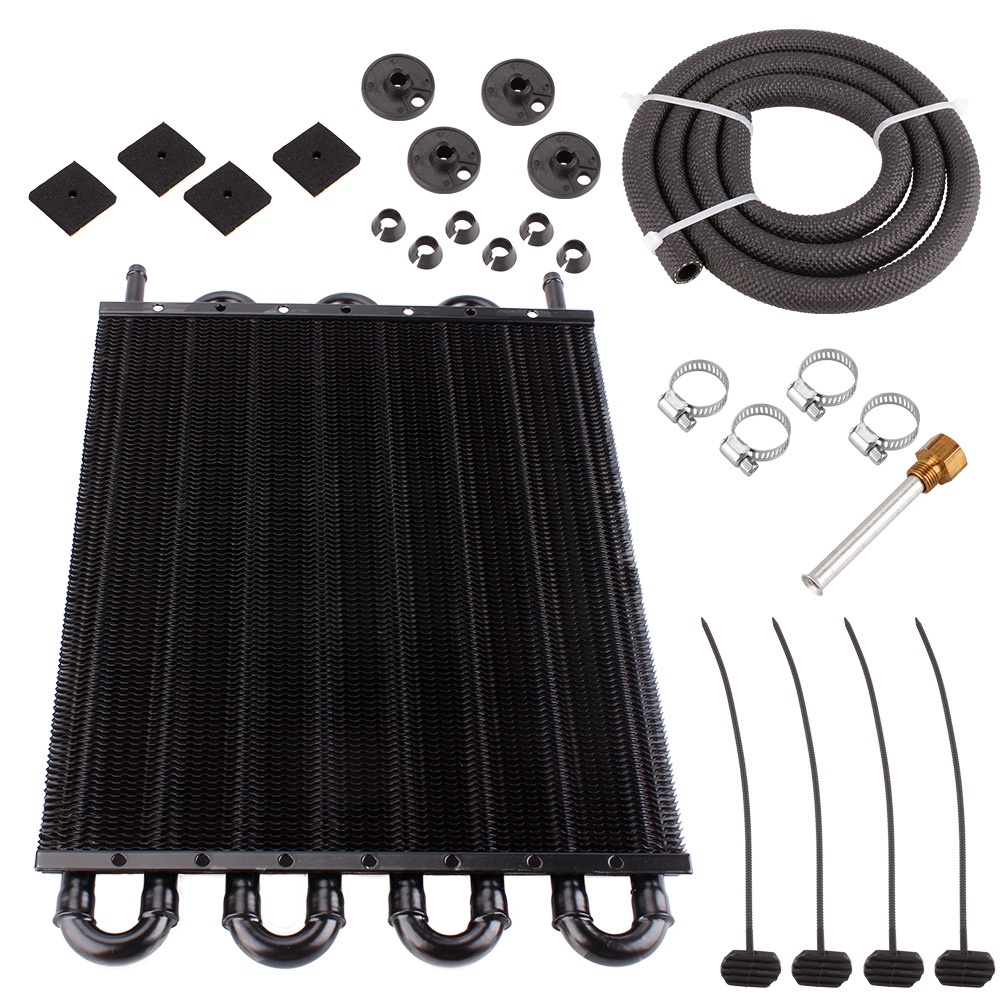 Jual 8 Baris Aluminum Universal Oil Cooler Kit Oil Radiator Car Auto