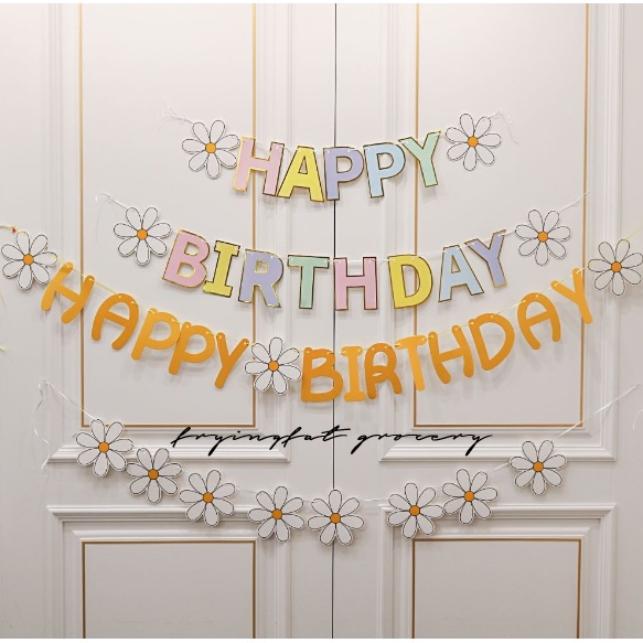 Jual Banner Flag Happy Birthday Daisy | Shopee Indonesia