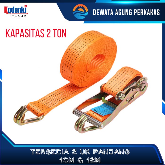 Jual Ratchet Tie Down Kodenki 10 Meter 12 Meter Alat Ikat Barang