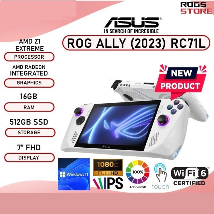 Jual ASUS ROG ALLY RC71L AMD Ryzen Z1 Extreme Windows 11 Gaming Console ...