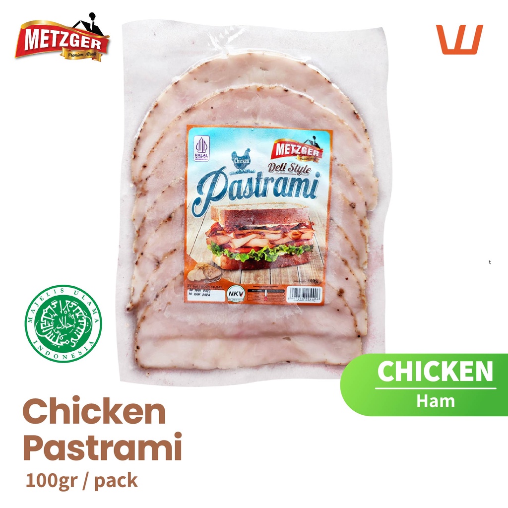 Jual Chicken Pastrami Daging Ham Ayam Halal Metzger 100gr Shopee Indonesia
