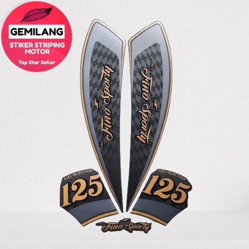 Jual Original Asli Striping Decal Polet Sticker Yamaha Fino Sporty Fi Abu List Standar