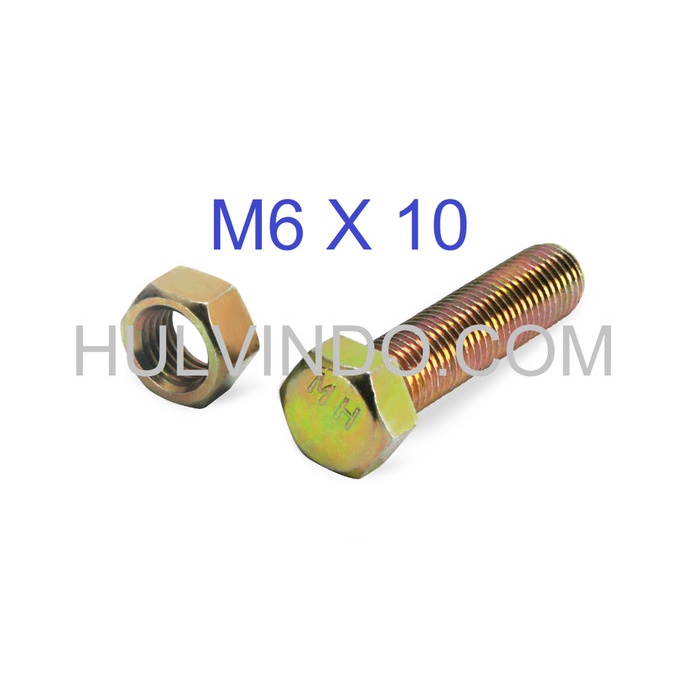 Jual Baut Mur Hex Kuning M X Bmk Baut Hexagon Bolt Nut