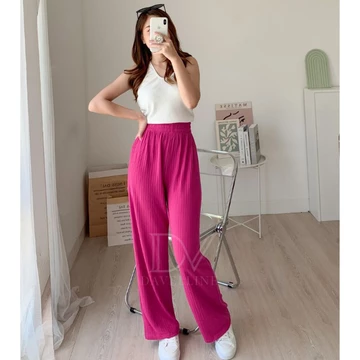 Davelline • Celana Kulot Knit Berkualitas Kinan Knit Pants Premium