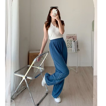 Davelline • Celana Kulot Knit Berkualitas Kinan Knit Pants Premium