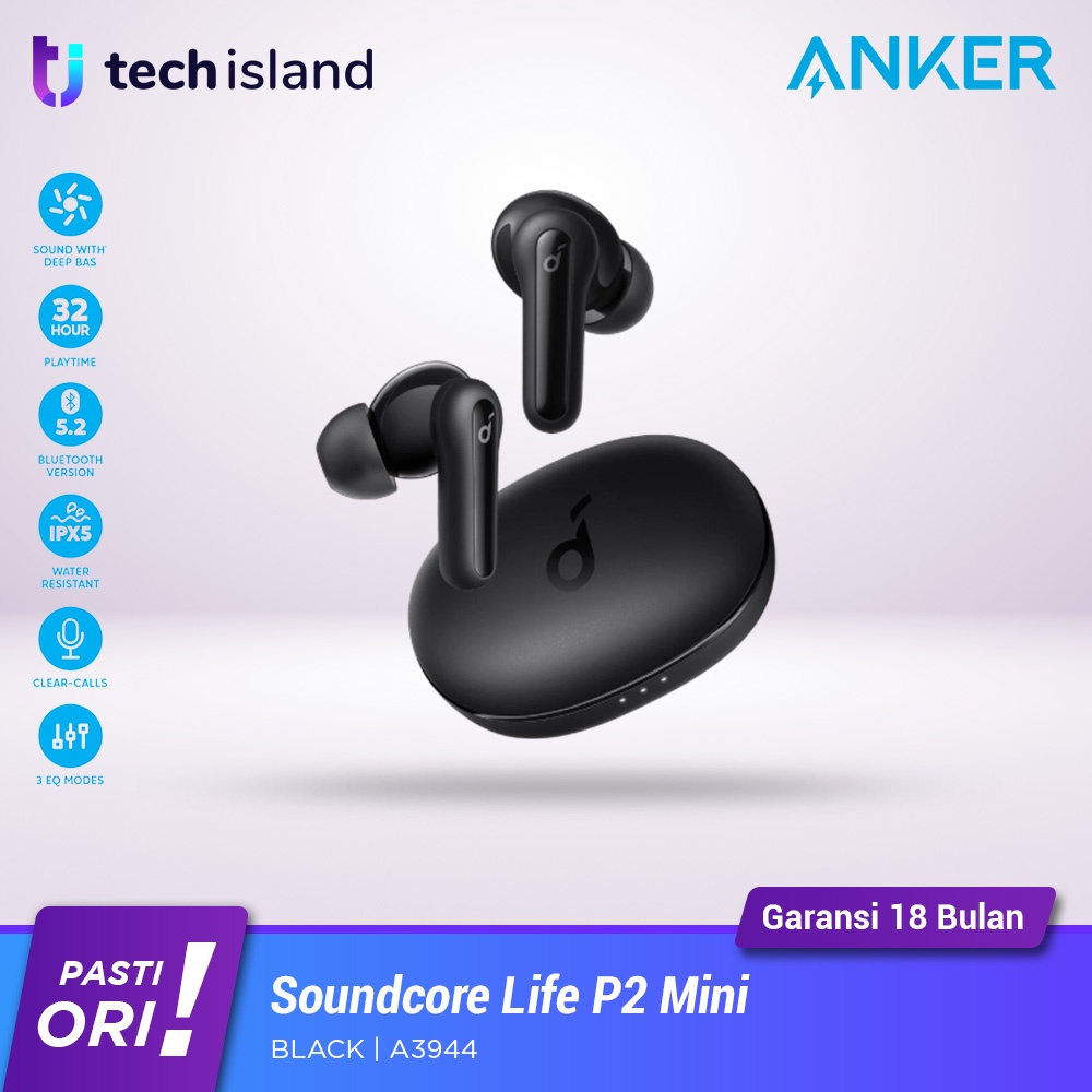 Jual Anker Soundcore Life P2 Mini TWS Headset Bluetooth IPX5 Deep
