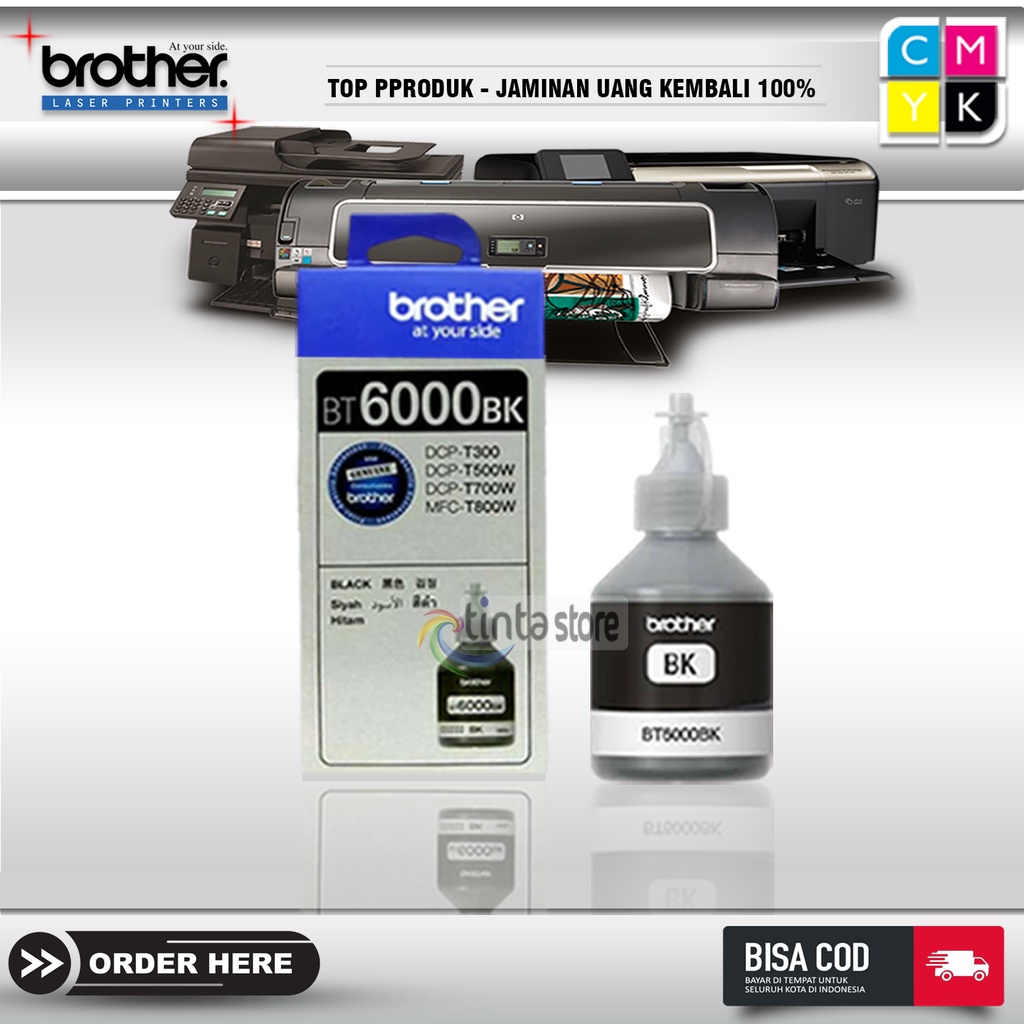 Jual Tinta printer brother bt5000 bt6000 d60bk DCP T710W DCP T300 DCP ...