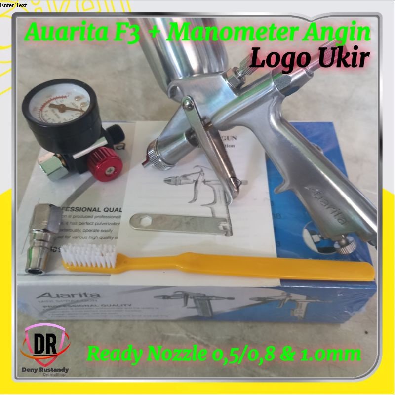 Jual Spray Gun Auarita F Nozzle Mm Plus Air Regulator Shopee Indonesia