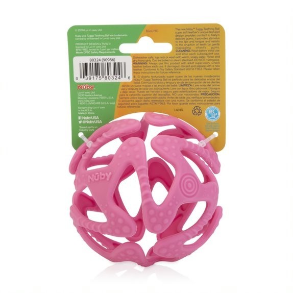 Jual Nuby Tuggy Teething Ball - Pink | Shopee Indonesia