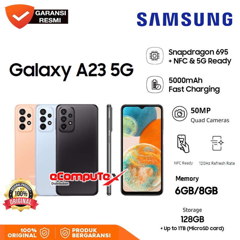 Jual SAMSUNG GALAXY A23 5G 6/128GB NFC 120Hz 4 KAMERA 50MP - GARANSI ...